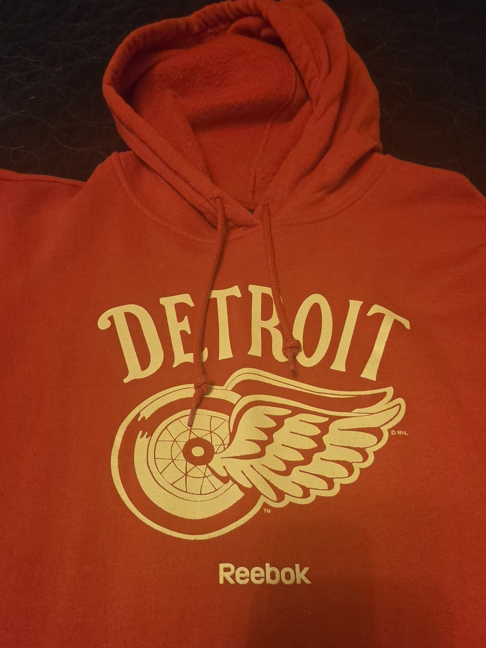 Reebok Detroit Red Pullover Hoodie